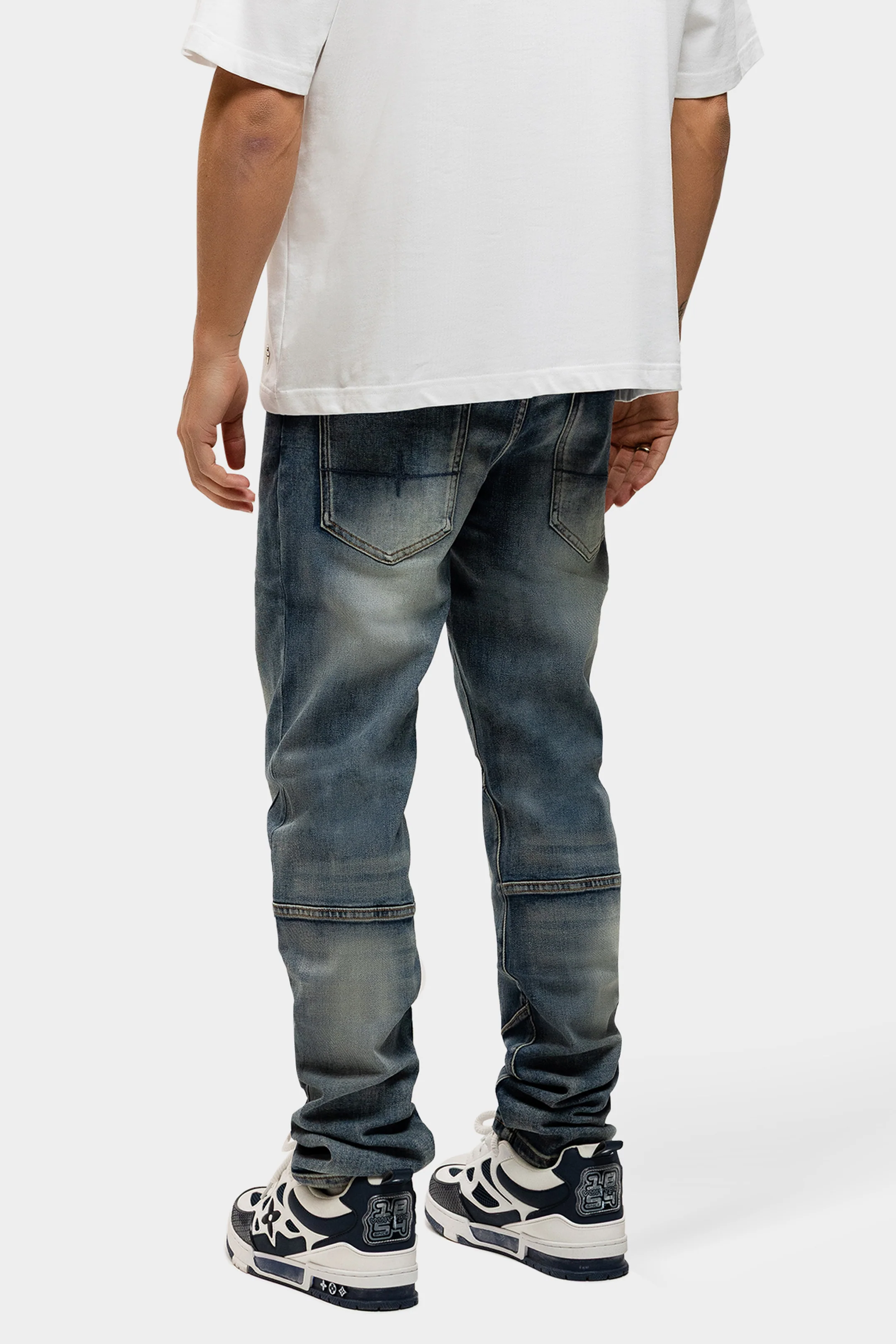 BULLET WASHED BLUE BAGGY JEANS - Image 3