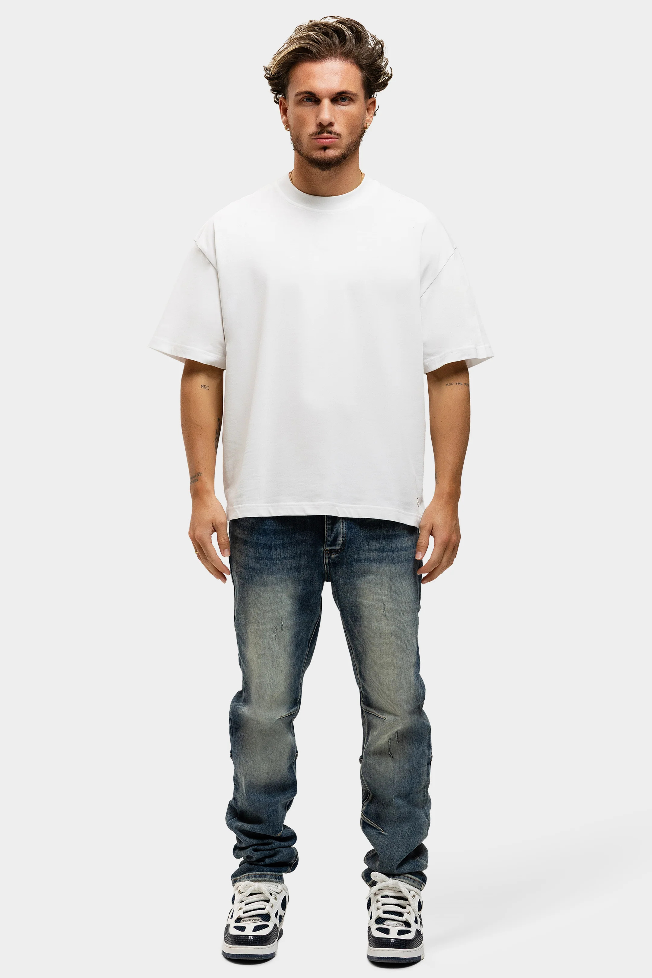 BULLET WASHED BLUE BAGGY JEANS - Image 5