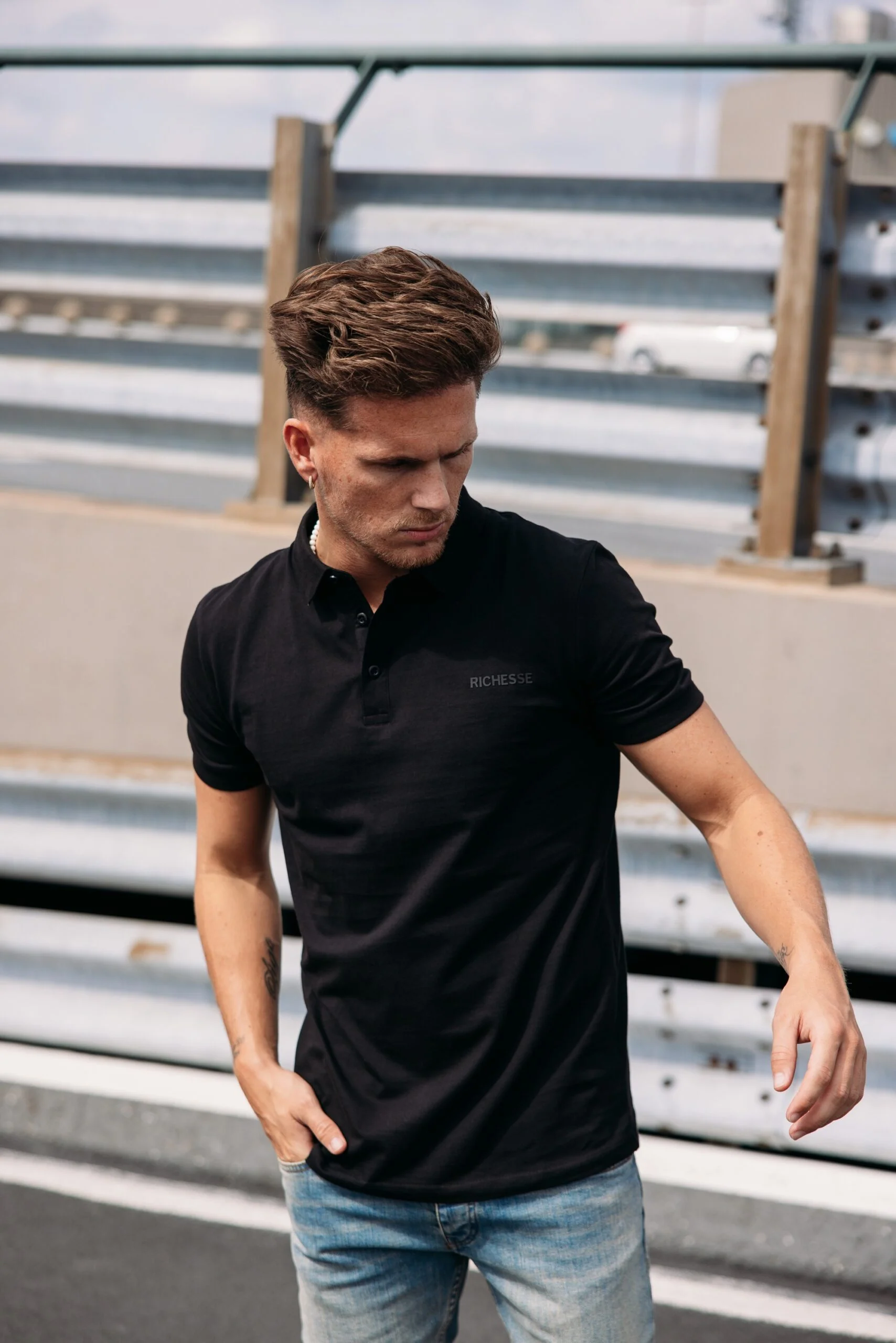 CREW POLO BLACK