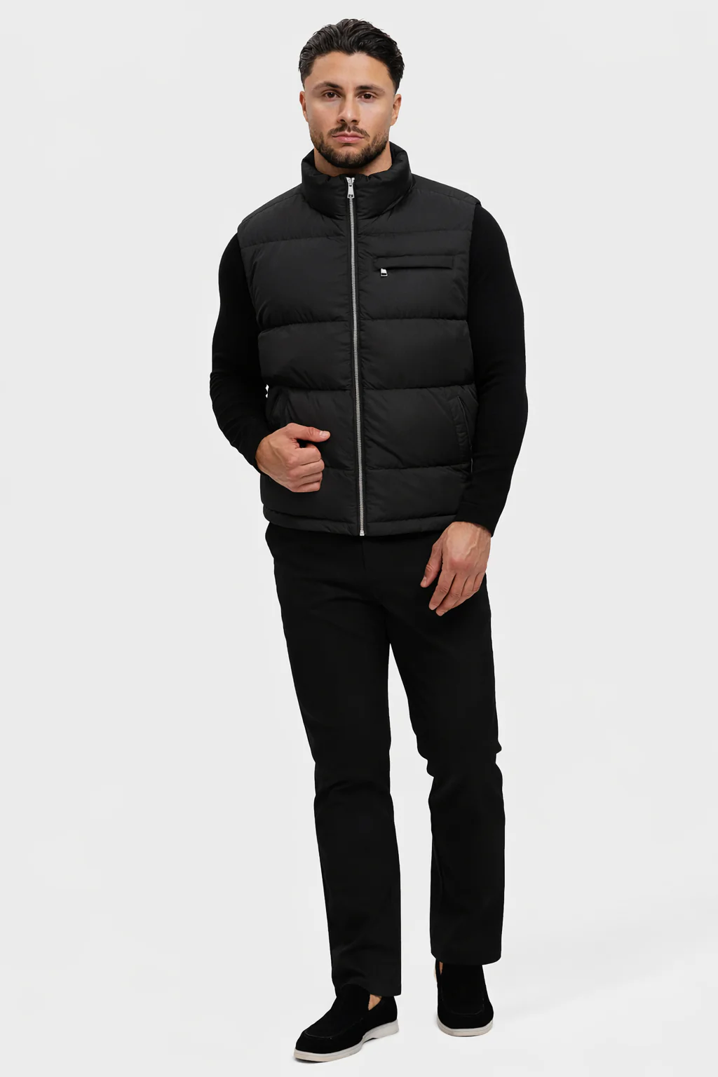 TORINO DOWN BODYWARMER | BLACK - Image 4