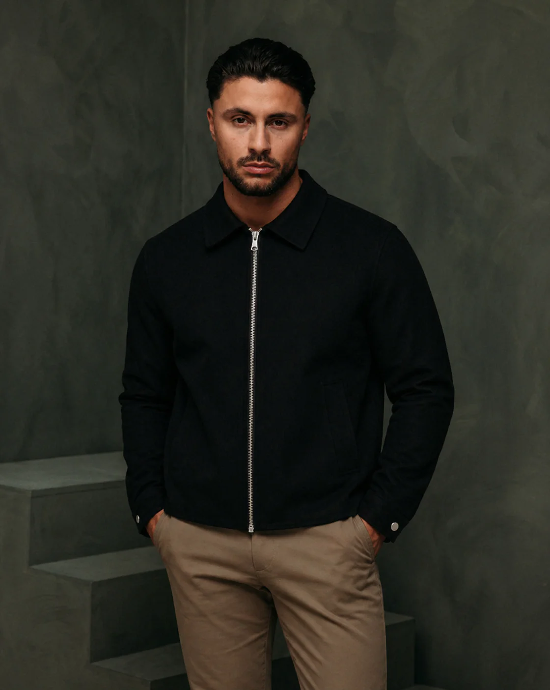 ESSENTIAL ZIP JACKET | BLACK