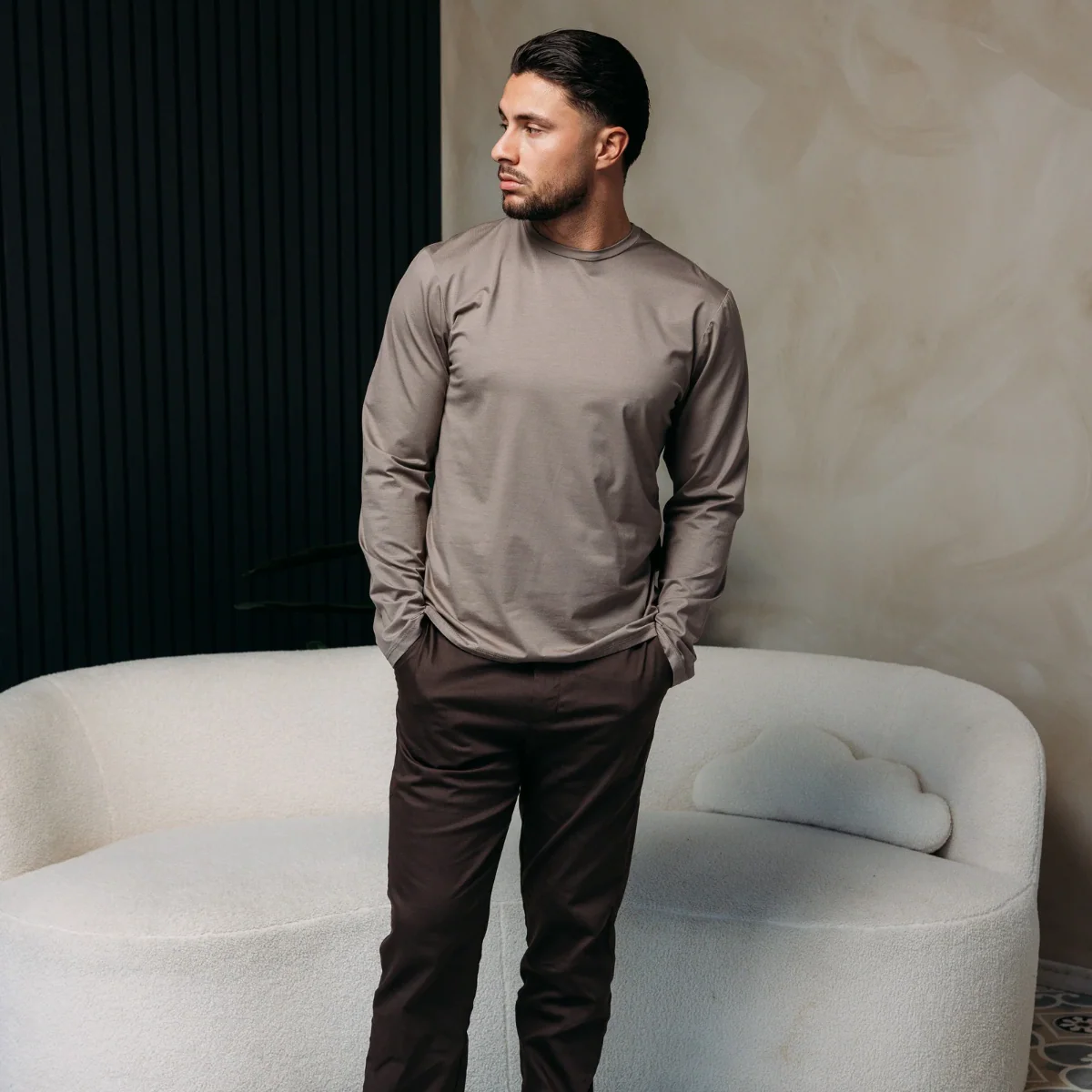 CORE STRAIGHT PANTS BROWN - Image 11
