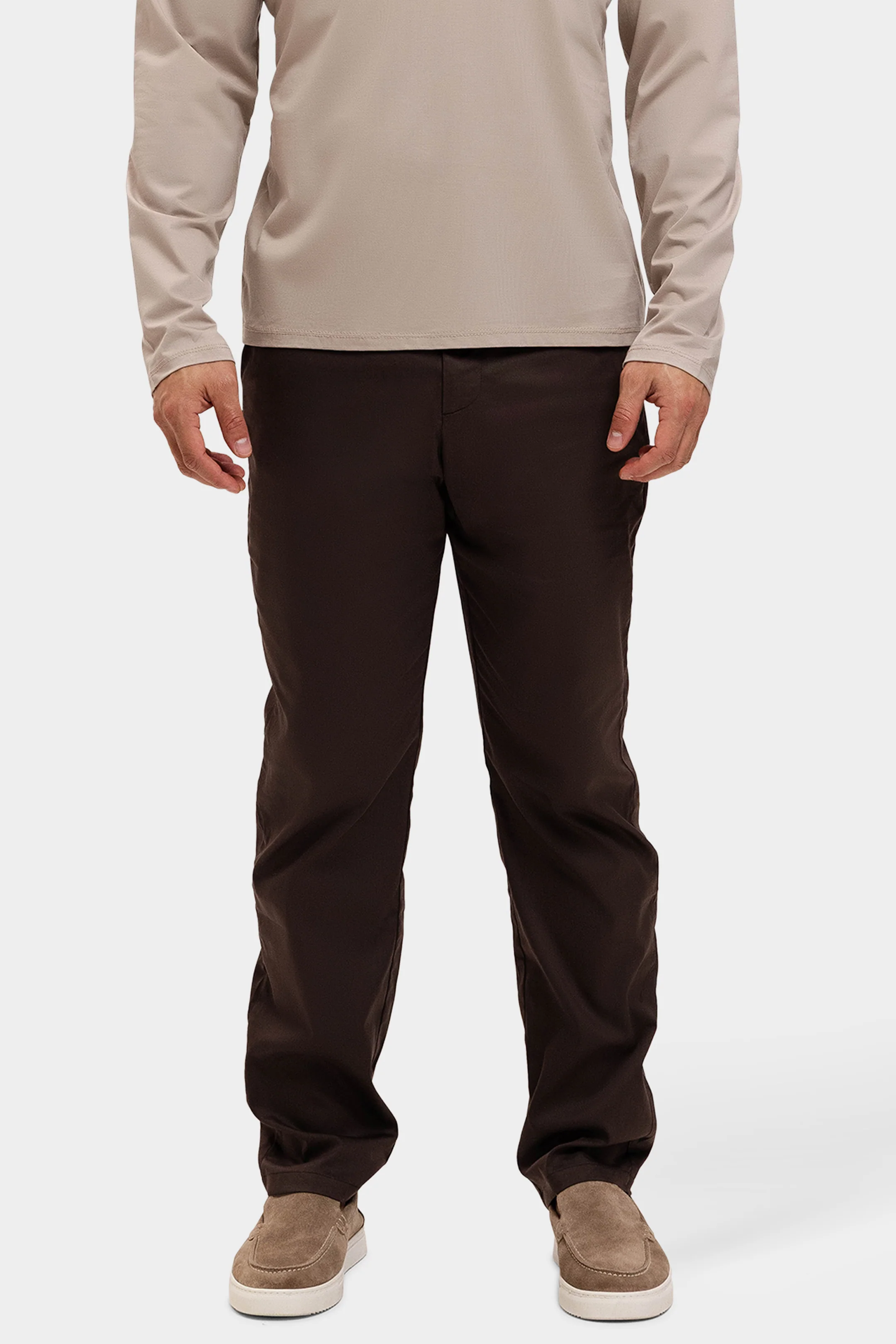 CORE STRAIGHT PANTS BROWN - Image 3