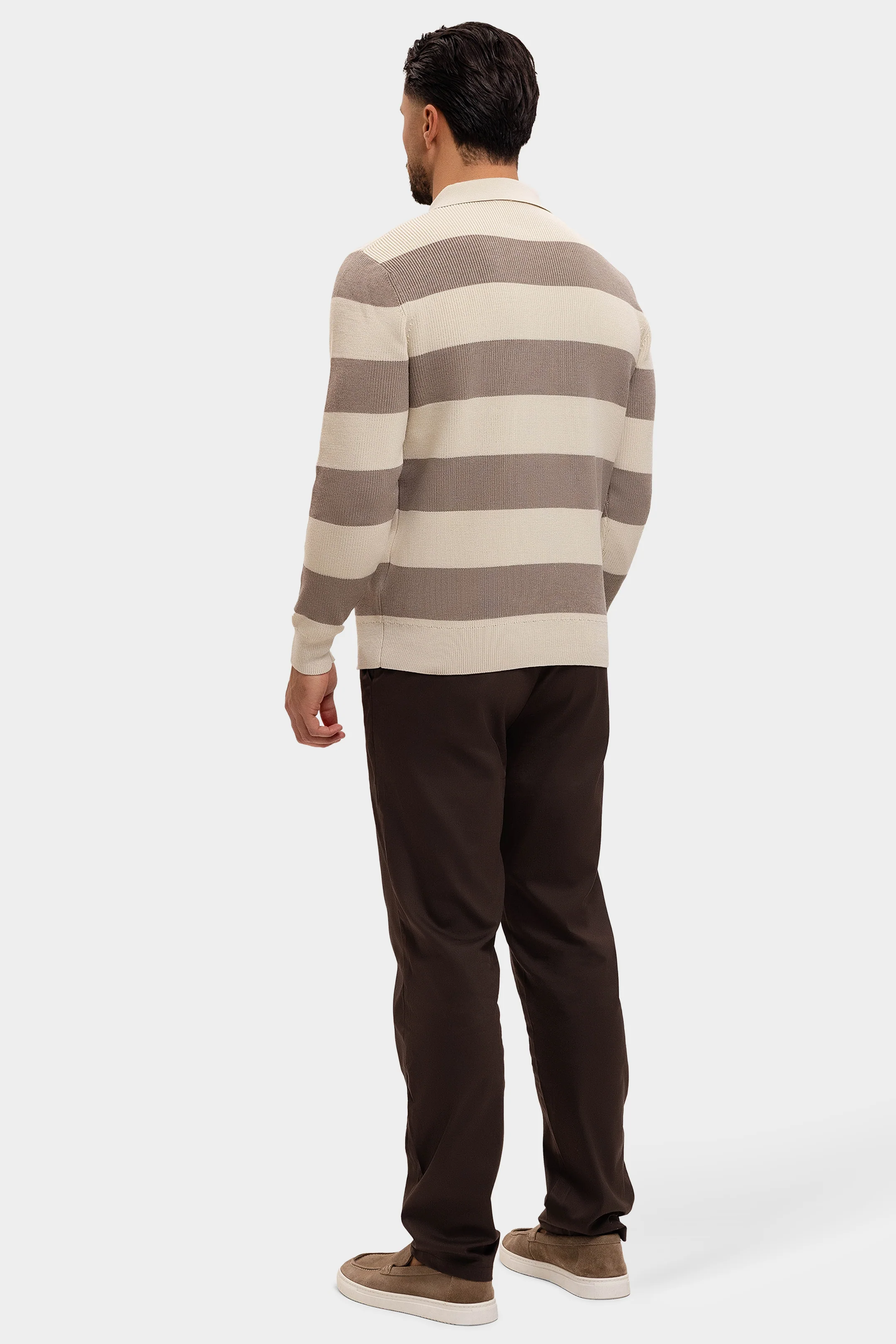 CORTEZ KNITTED POLO | BROWN CREME - Image 4