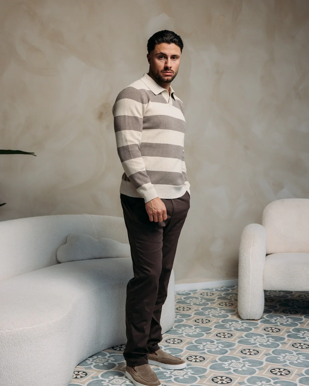 CORE STRAIGHT PANTS BROWN - Image 9
