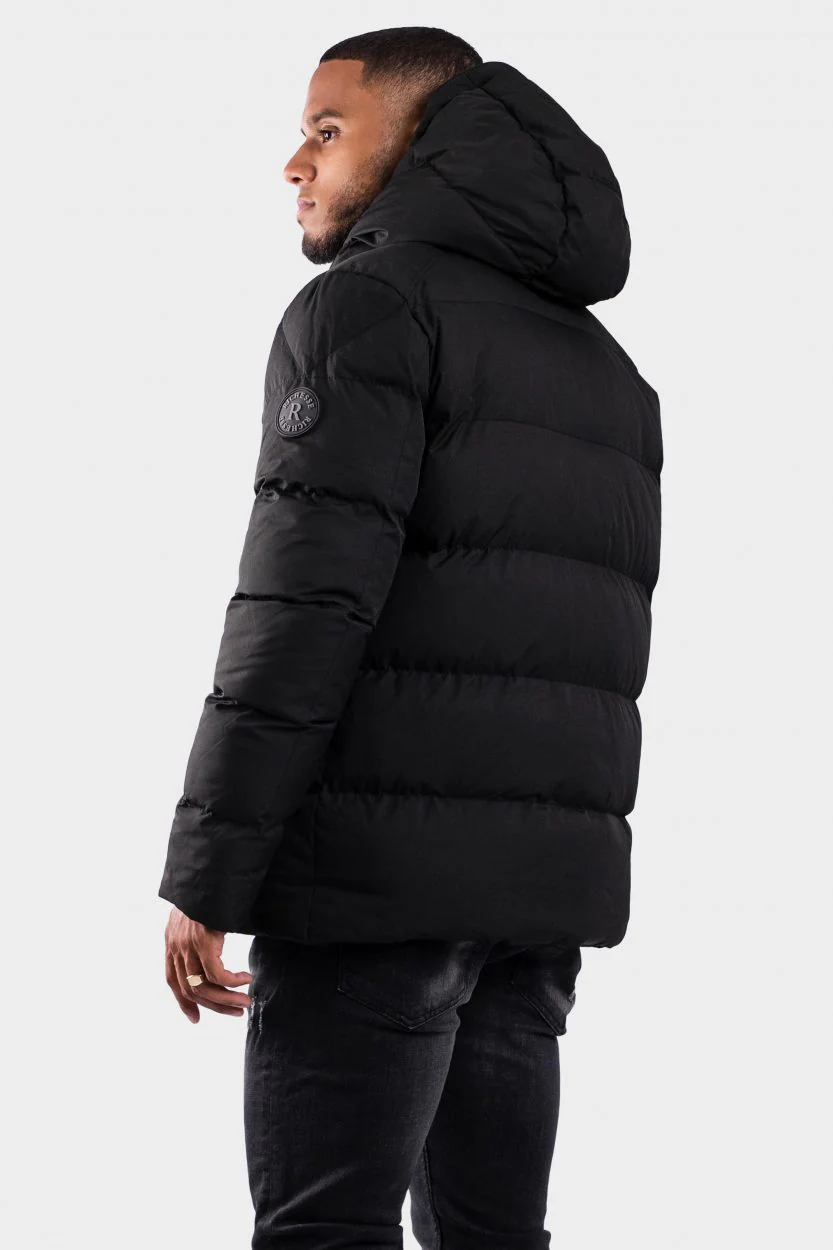 Devon Puffer Jas Zwart - Image 3
