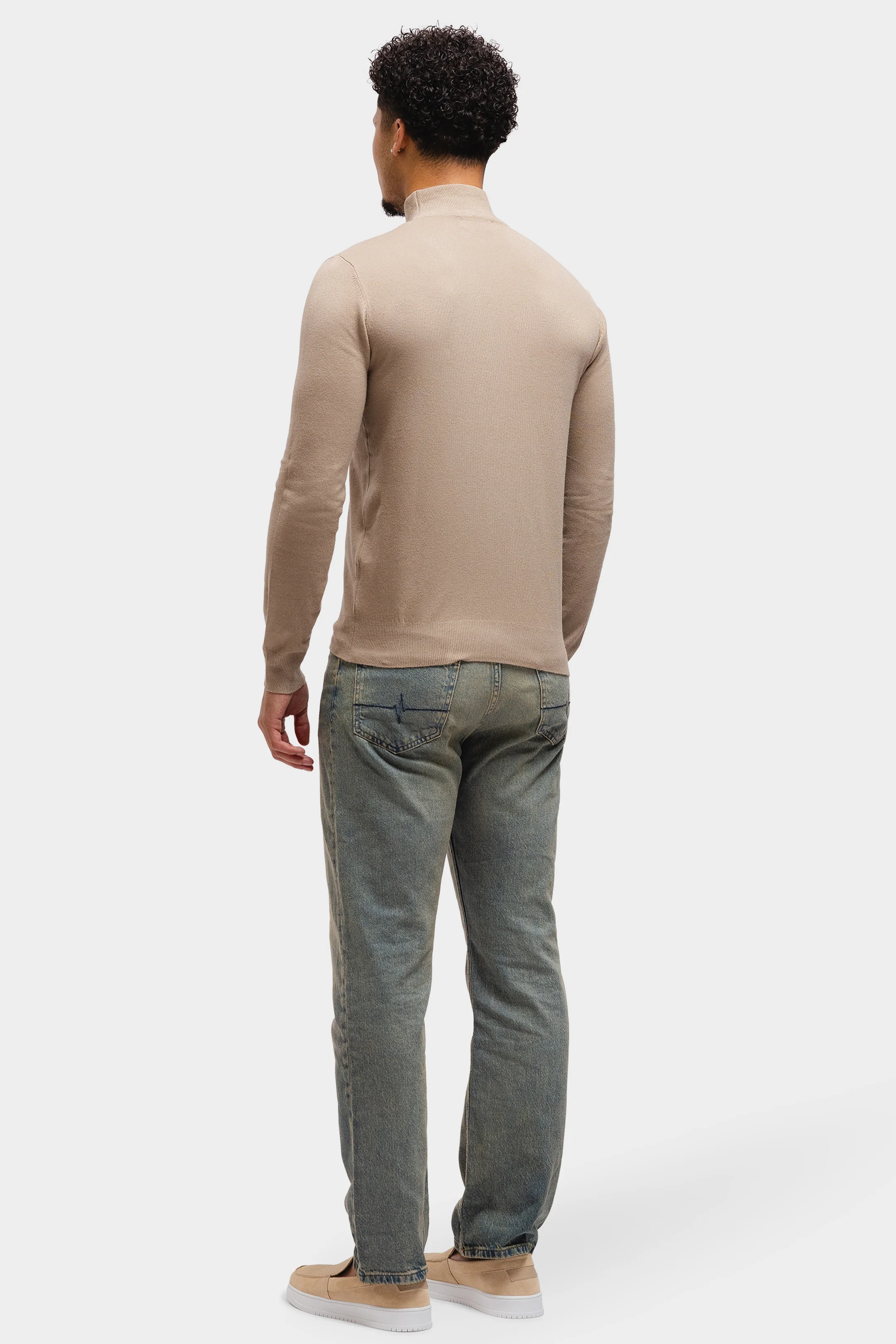 Knitted Turtleneck Taupe - Image 6