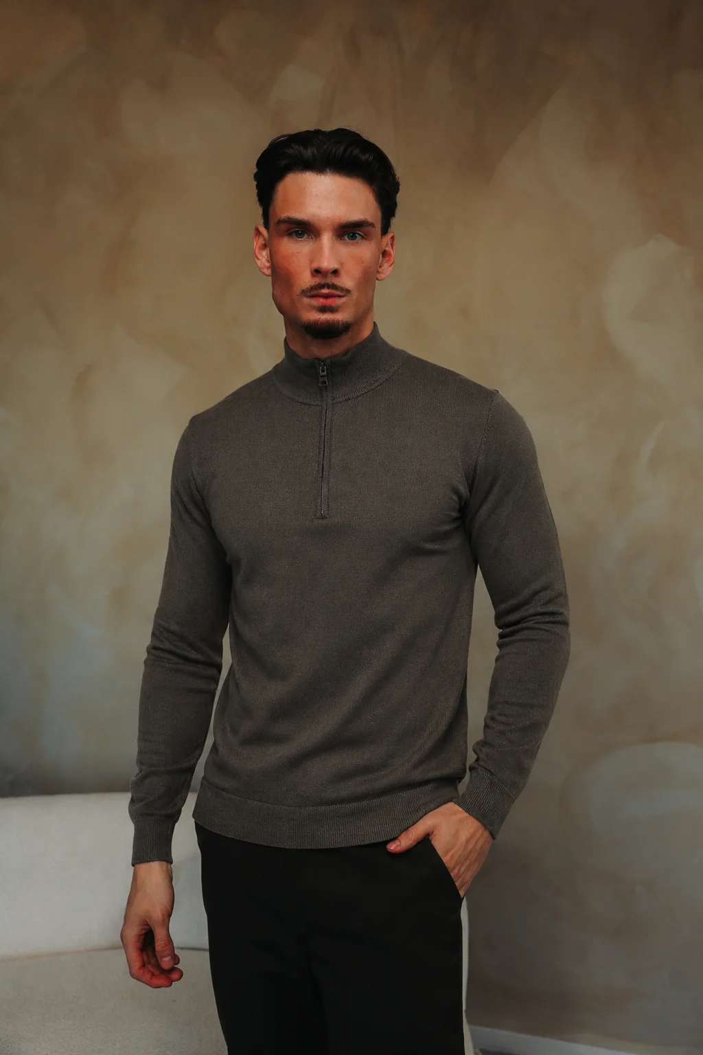Knitted Zipper Green