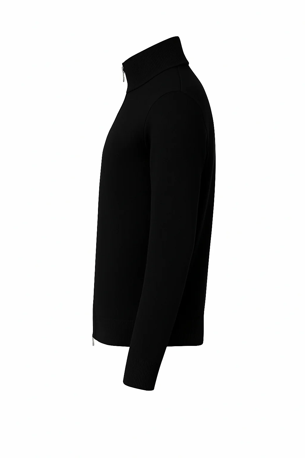 KNITTED ZIPPER VEST BLACK - Image 4