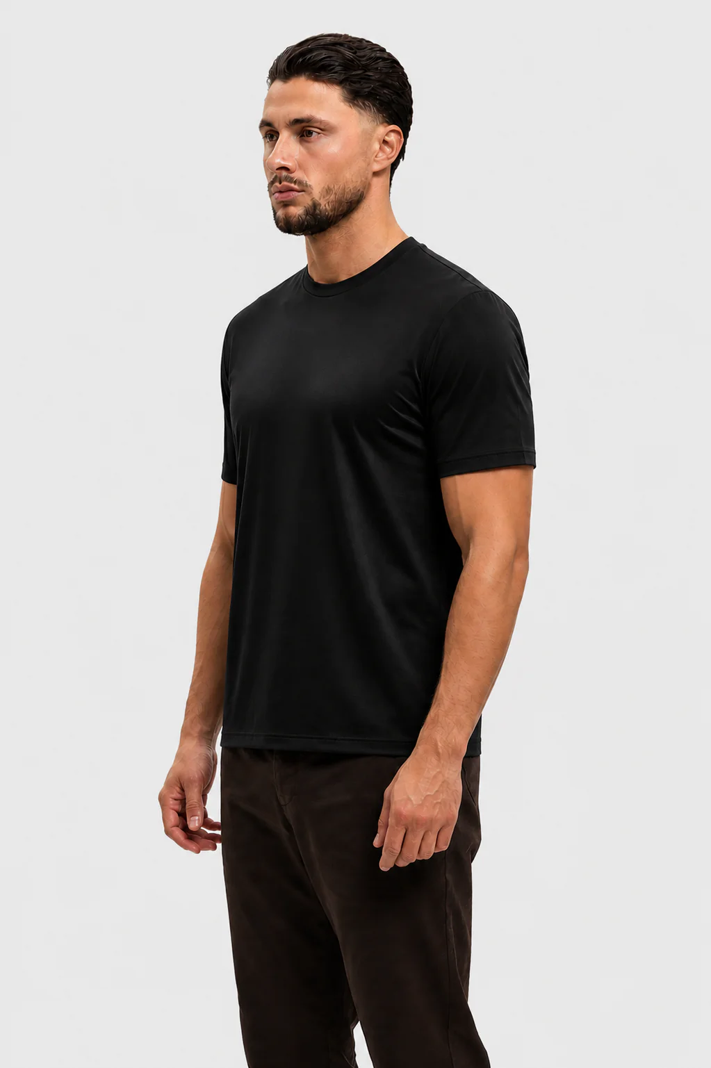 SHINY ESSENTIAL SHIRT BLACK - Image 3