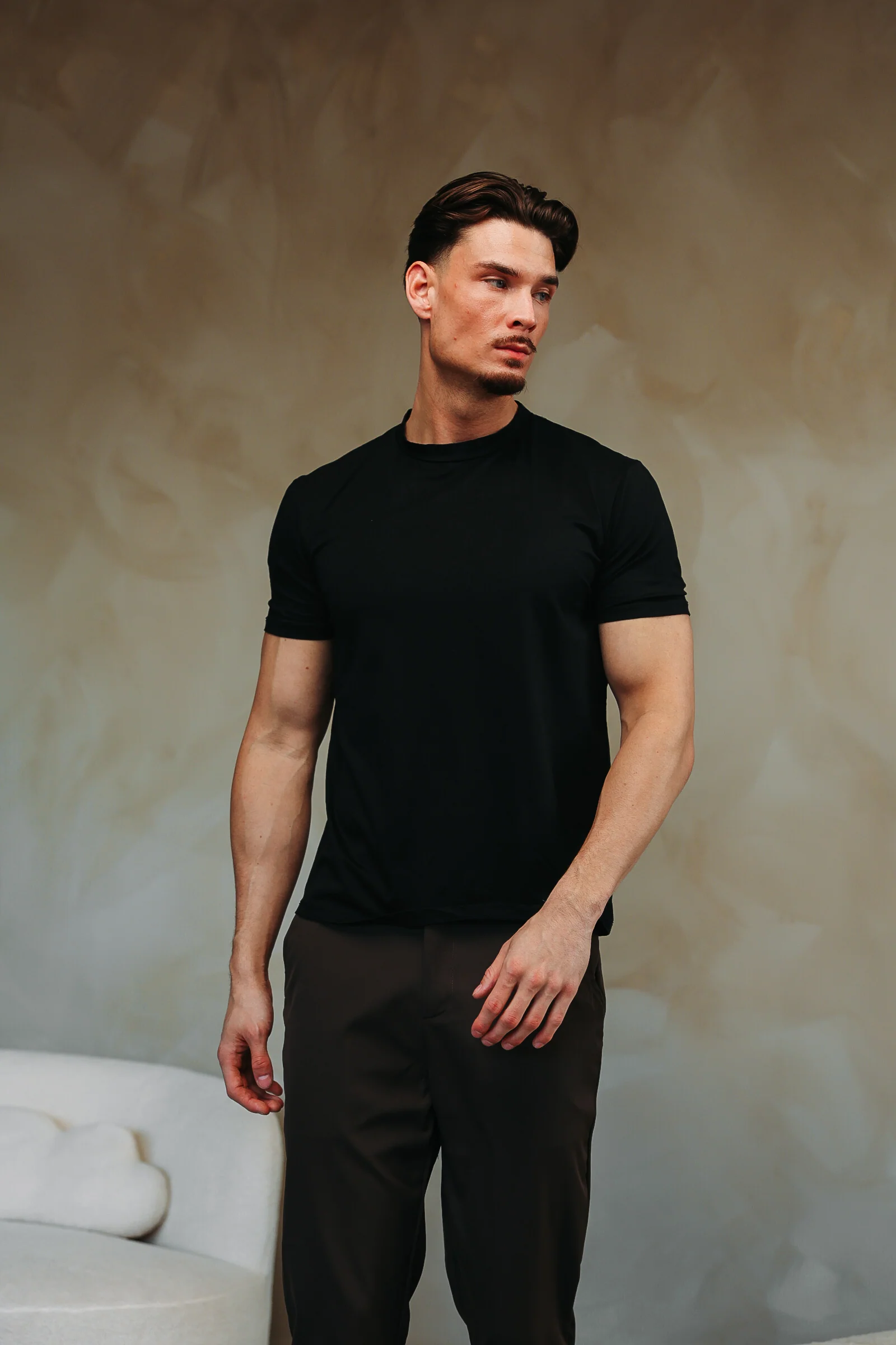SHINY ESSENTIAL SHIRT BLACK - Image 5