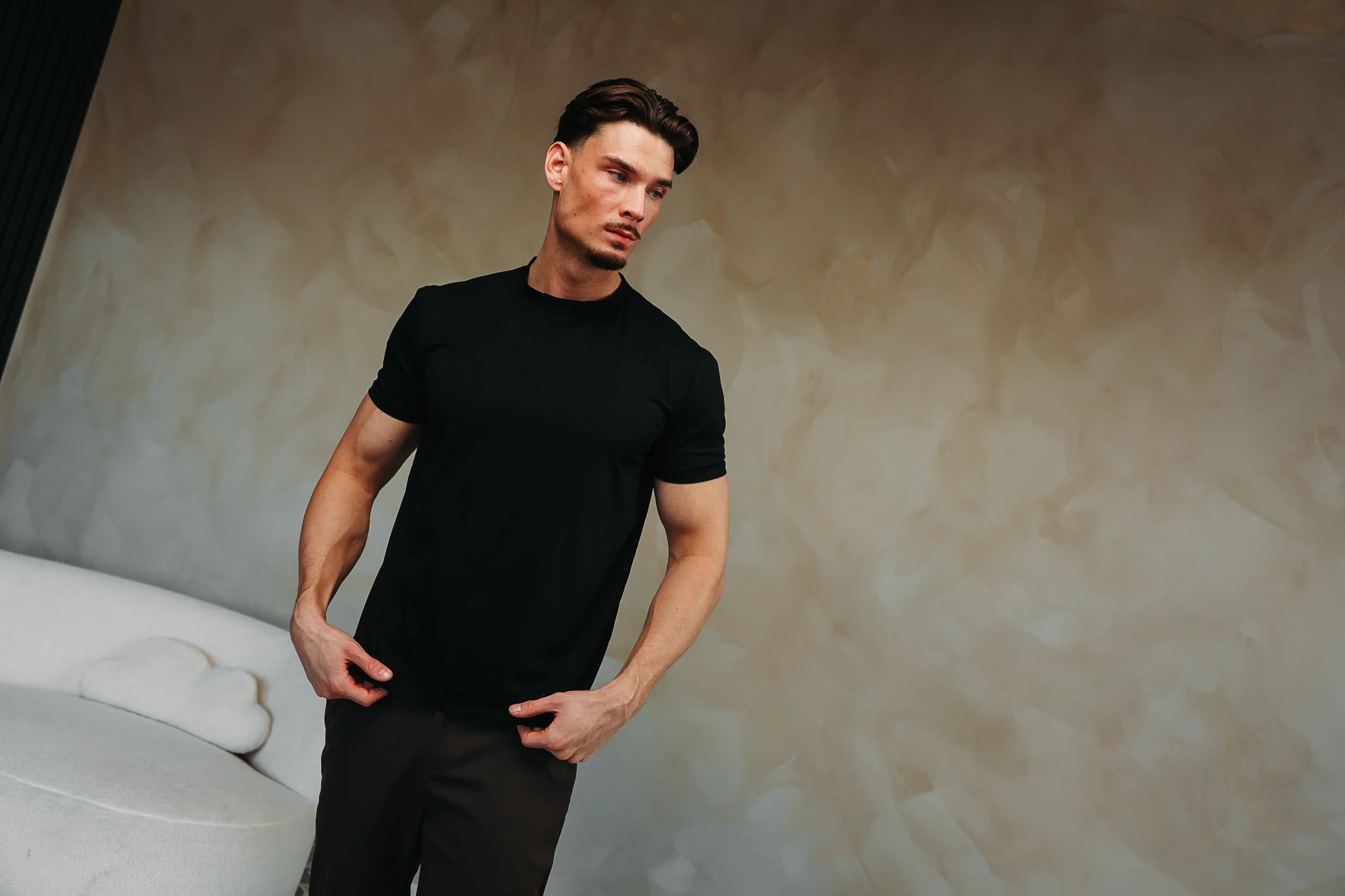 SHINY ESSENTIAL SHIRT BLACK - Image 8