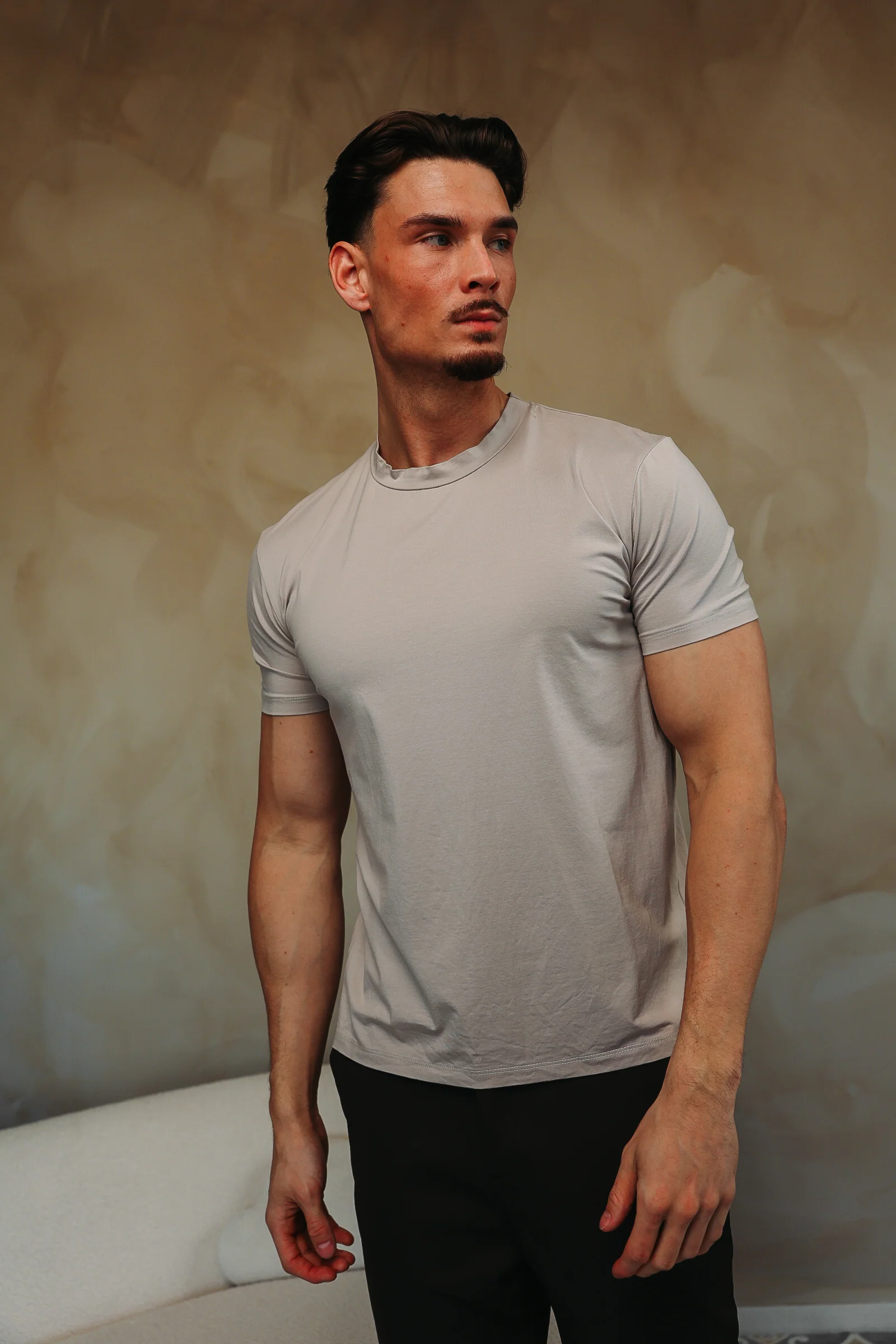 SHINY ESSENTIAL SHIRT BEIGE - Image 6