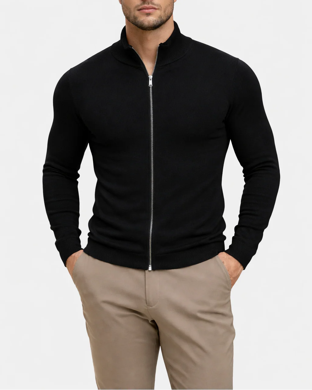RIVAS HEAVY ZIPPER VEST | BLACK - Image 2