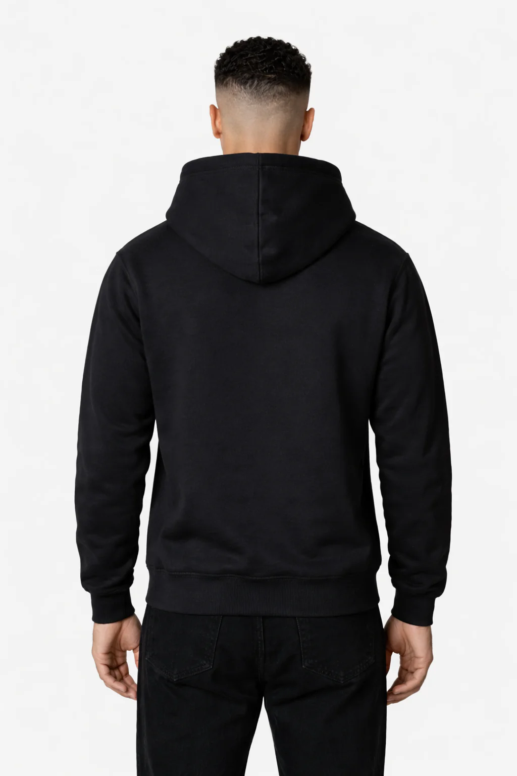 RK BLANK HOODIE BLACK REGULAR FIT - Image 3