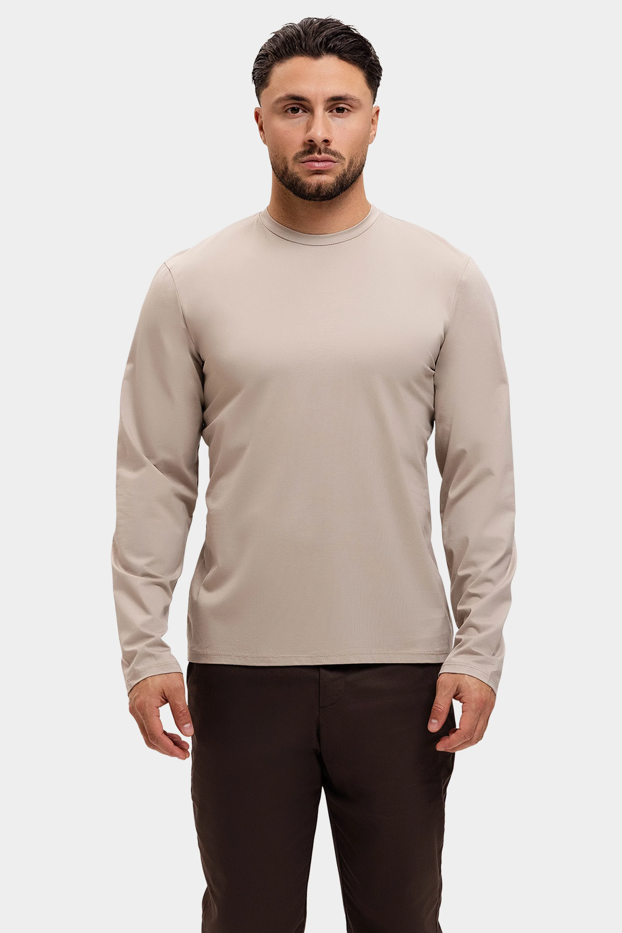 SHINY ESSENTIAL LONGSLEEVE BEIGE - Image 3