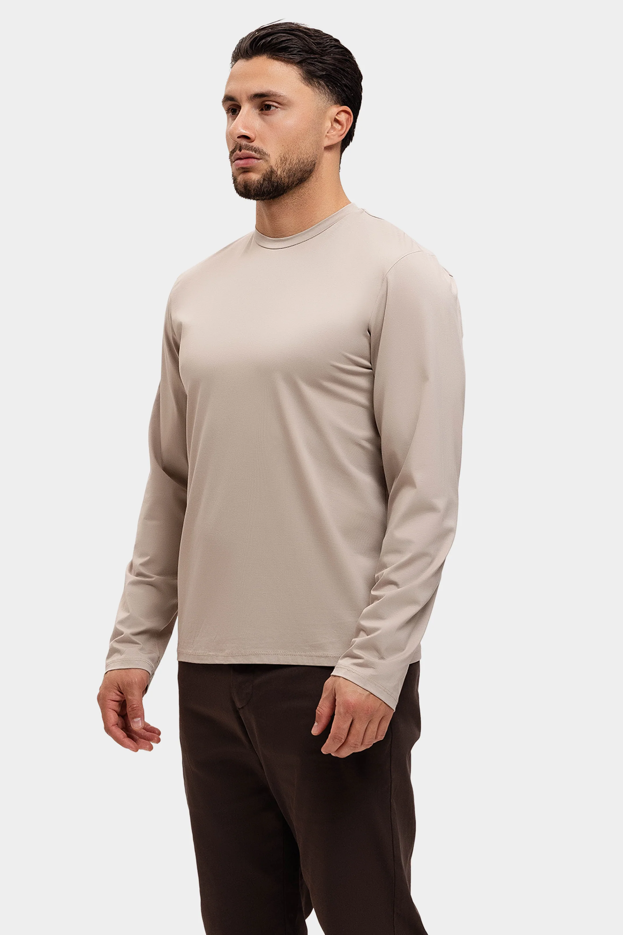 SHINY ESSENTIAL LONGSLEEVE BEIGE - Image 4