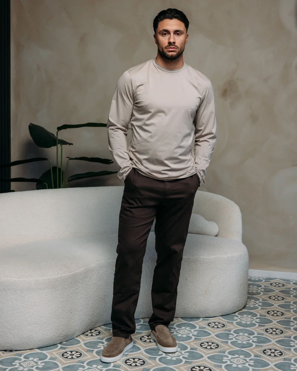 SHINY ESSENTIAL LONGSLEEVE BEIGE - Image 6