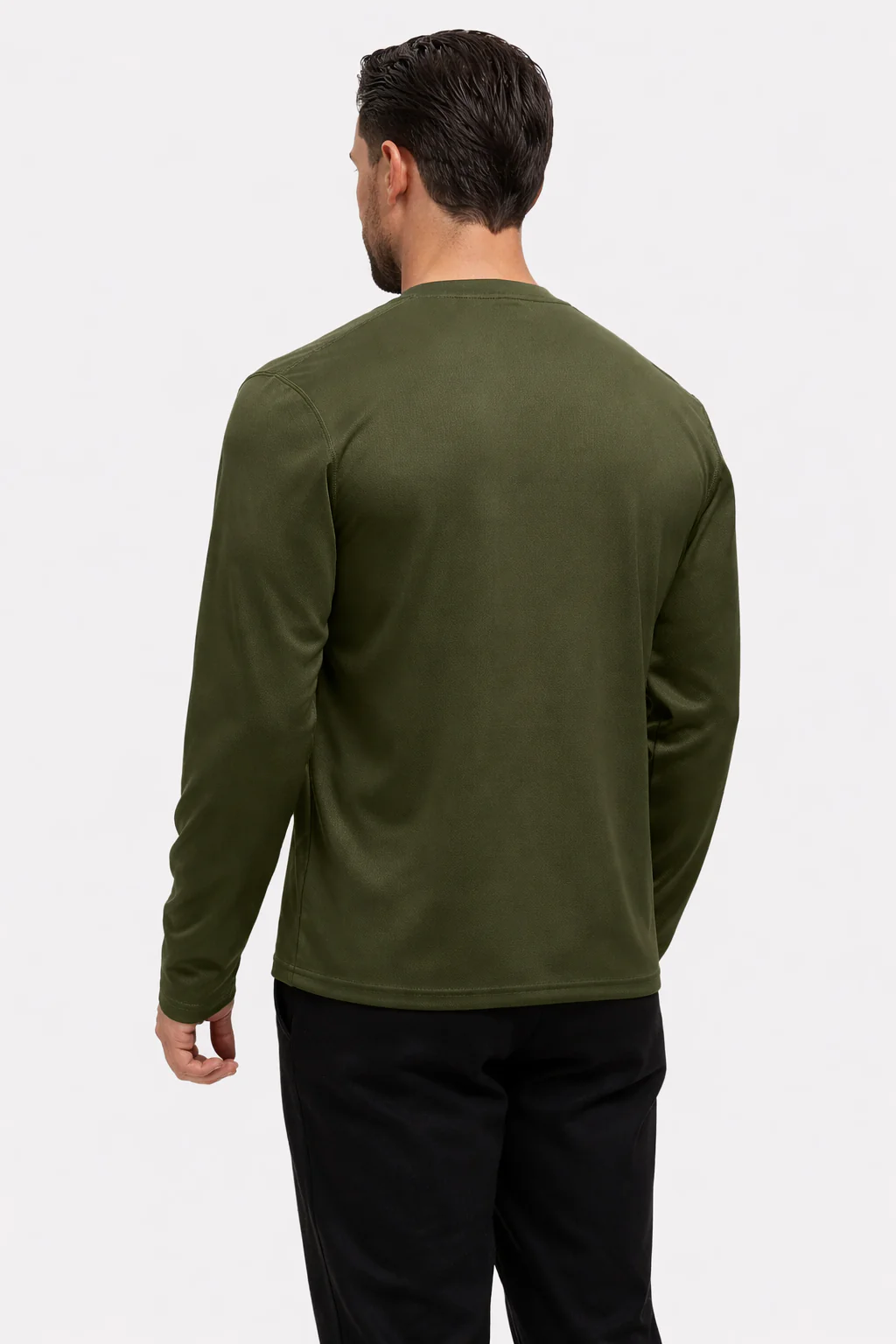 SHINY ESSENTIAL LONGSLEEVE MIDNIGHT OLIVE - Image 4