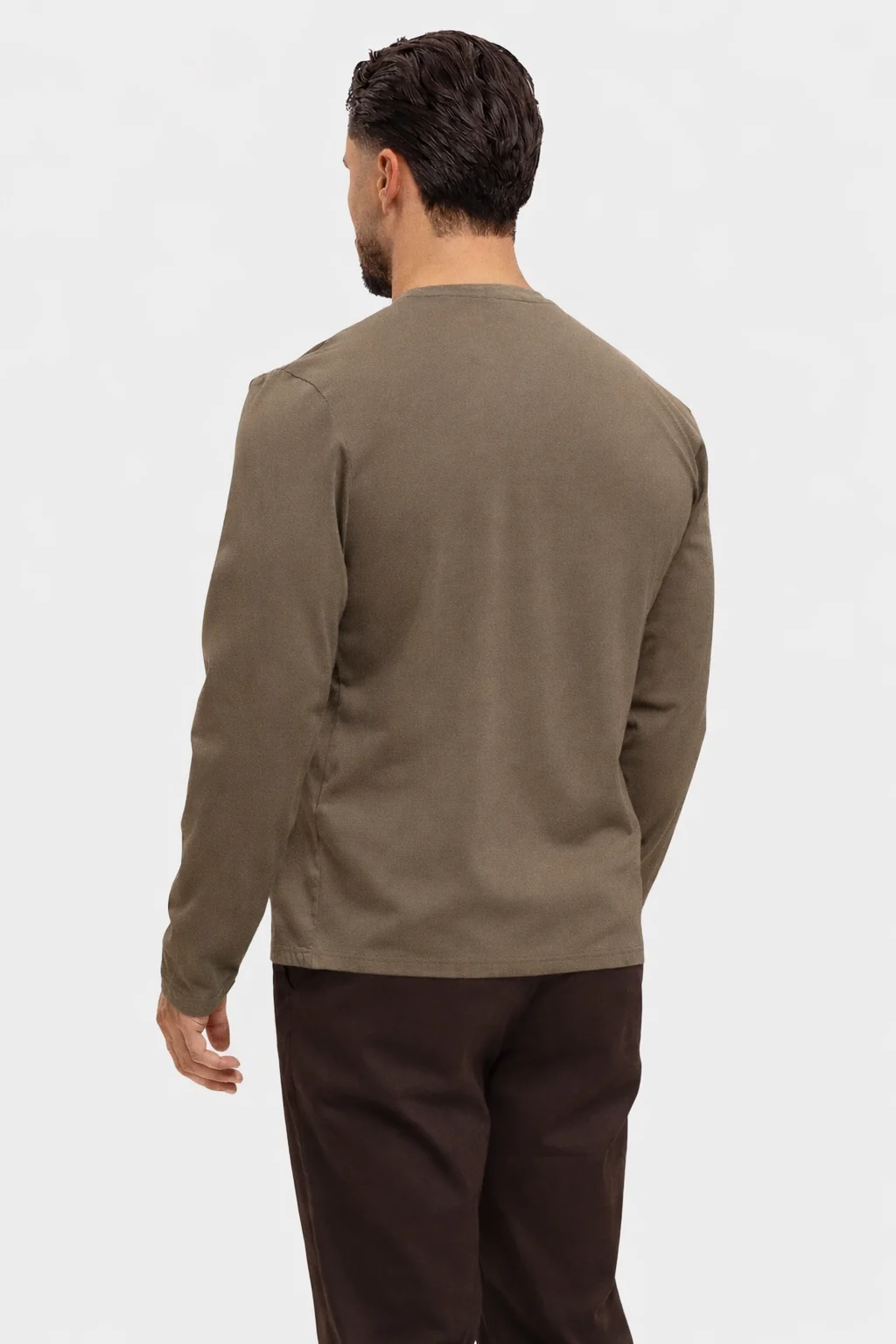 SHINY ESSENTIAL LONGSLEEVE DARK SAND - Image 3