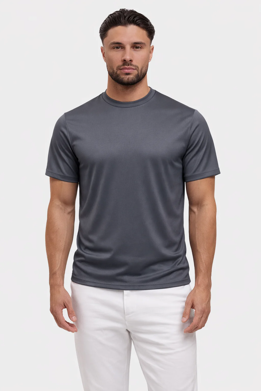 SHINY ESSENTIAL SHIRT GREY - Image 4