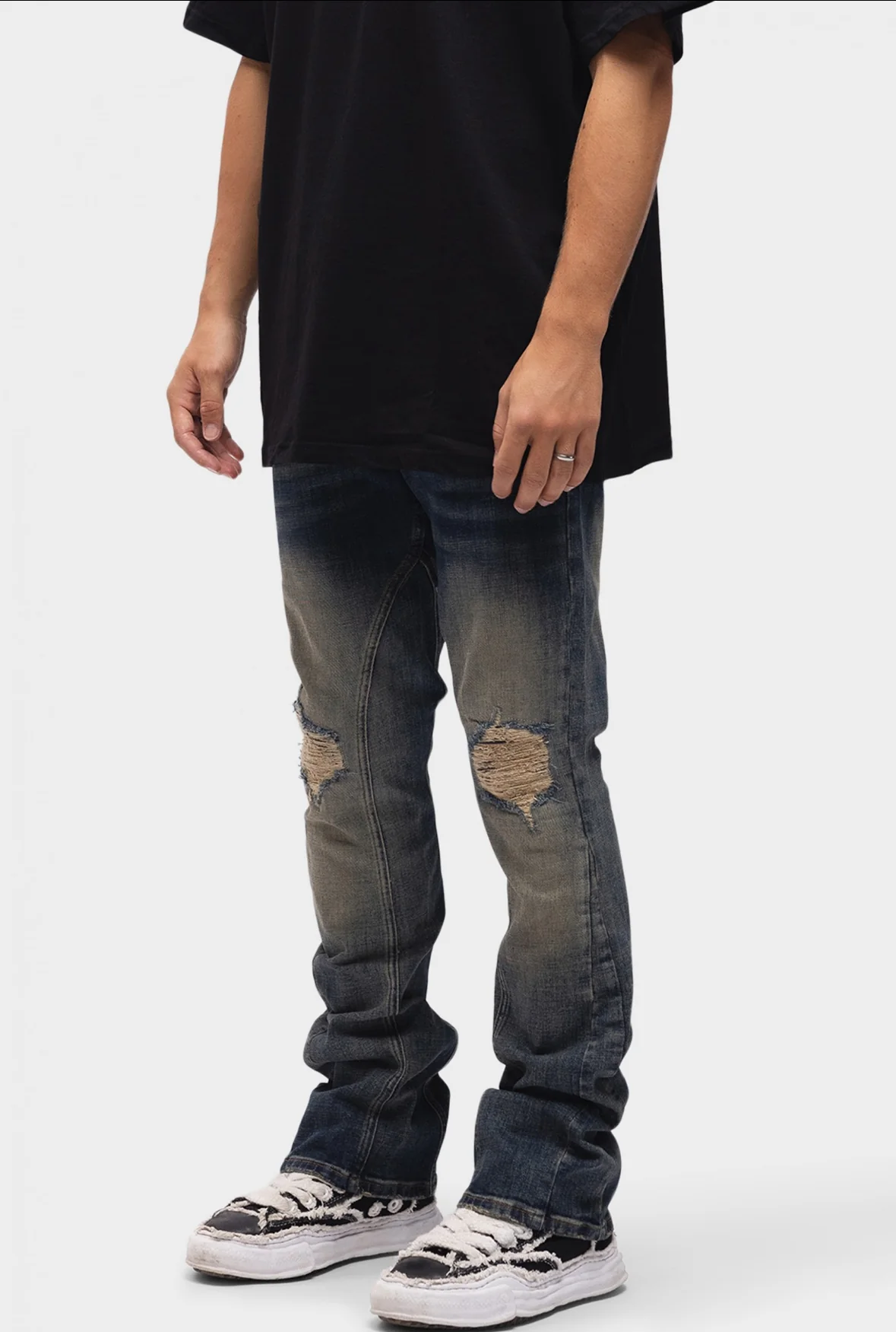 SNIT FLARED JEANS - Image 2