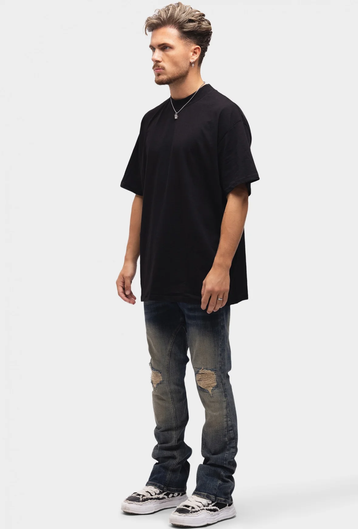 SNIT FLARED JEANS - Image 8