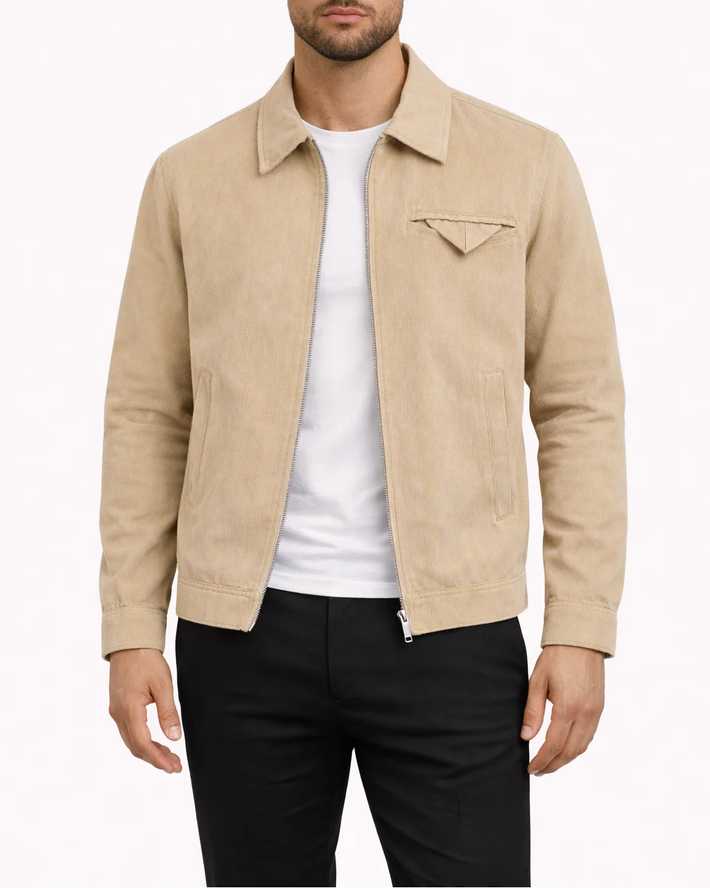 VALERMO ZIP JACKET | BEIGE - Image 2